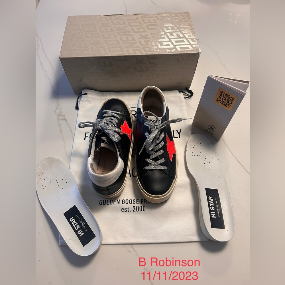 Golden Goose Hi Stars. Size 37. Used Like New. Box, dust bag passport included.